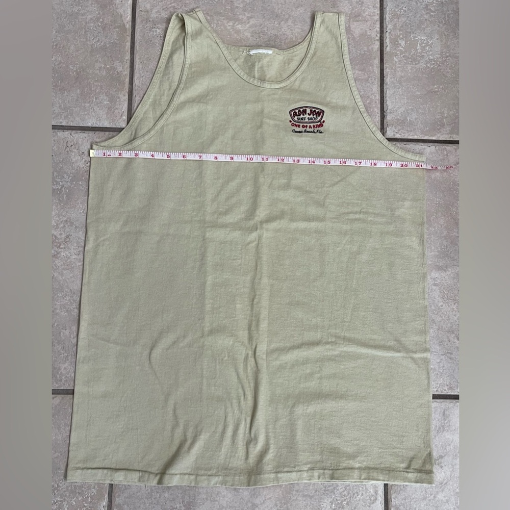 Ron Jon Tank Top with Embroidered Logo, See Measurements for Size